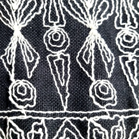 Vintage Embroidered Maxi Dress Sleeveless lined Boho J.B.S. Made In USA Size 12 - Picture 6 of 12